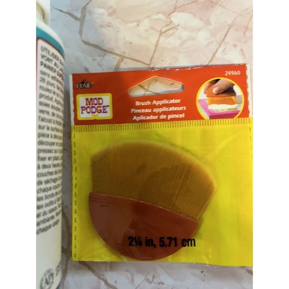 Mod Podge Dishwasher Safe Waterbase Sealer, Glue and Finish (16-Ounce) + Brush - Picture 3 of 4